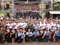 TNI – POLRI Provinsi Lampung Kompak Bersinergi Dengan Berolahraga Bersama