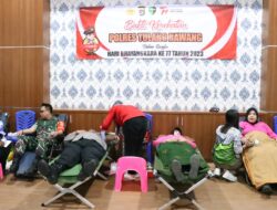 Sambut Hari Bhayangkara Ke-77, Polres Tulang Bawang Bersama TNI Gelar Bakti Kesehatan