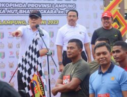 Meriahkan Hari Bhayangkara Ke – 77 Anggota Korem 043/Gatam Kompak Bersinergi Berolahraga Bersama