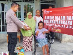 Jelang Hari Bhayangkara Ke-77, Polsek Banjar Agung Bagikan Bansos Gratis di Dua Lokasi Berbeda