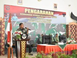 Kunjungi Kodim 0424/Tanggamus Danrem 043/Gatam Disambut Forkopimda Kabupaten Tanggamus Dan Pringsewu.