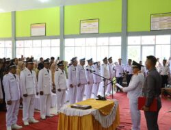 Kapolres Mesuji Menghadiri Acara Pelantikan Kepala Desa Terpilih