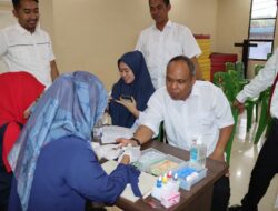 HUT ke-68 Korlantas, Satlantas Bersama Sidokkes Polres Mesuji dan PMI TUBA Gelar Bhaksos Donor Darah