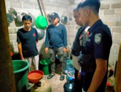 Polsek Way Serdang Sita 30 Liter Miras di Desa Suka Mandiri