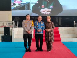 Kapolres Mesuji AKBP Ade Hermanto S.H, S.IK, CPHR, M.M Menghadiri Acara Pisah Kenang Penjabat Bupati Mesuji Drs. Sulpakar M.M Bertempat Di Gedung Serba Guna Taman Kehati Desa Mekar Jaya