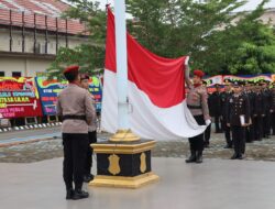 Polres Mesuji Menggelar Upacara Dalam Rangka Memperingati Hari Lahir Pancasila Tahun 2024,Di Lapangan Apel Mapolres