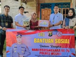 Jajaran Polres Mesuji Gelar Bhakti Sosial Dalam Rangka Memperingati Hari Bhayangkara Ke-78 Tahun