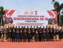 Polres Mesuji Polda Lampung Menggelar Upacara Peringatan Hari Bhayangkara ke-78 Dengan Penuh Khidmat