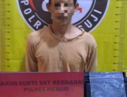 Jajaran Sat Res Narkoba Polres Mesuji Polda Lampung Mengamankan Seorang Tersangka Membawa Narkotika Jenis Sabu