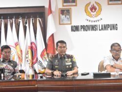 Rapat Persiapan PON Ke XXI Tahun 2024 Di Provinsi Aceh Dan Sumatera Utara, Danrem 043/Gatam Ajak Harumkan Provinsi Lampung