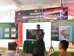 Cek Oplah Di Desa Labuhan Ratu Lamtim, Danrem 043/Gatam Berharap Akhir Bulan Juli Pengerjaan Dapat Terselesaikan 100 Persen
