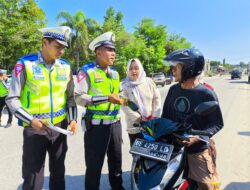 Satgas 2 Preemtif Sat Lantas Polres Mesuji Melaksanakan Ops Patuh Krakatau 2024 di Alun Alun Simpang Pematang