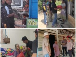 Menjelang HUT Tekab 308 Polda Lampung ke-9 Tahun 2024, Anggota Tekab 308 Polres Mesuji, Polsek Simpang Pematang Dan Polsek Tanjung Raya Di Maknai Dengan Giat Bakti Sosial Membantu Warga Kurang Mampu