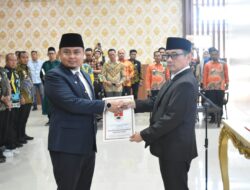 Wahyu Arswendo Umbara  Di Lantik di Aula Pemkab Mesuji Sebagai Penjabat Sekretaris Daerah (Sekda) Yang Baru