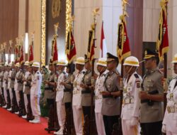 Kapolres Mesuji Dan Jajaran Polda Lampung Menghadiri  Upacara Hari Jadi Polda Lampung ke.28 Tahun