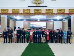 Kapolres Mesuji Hadiri Rapat Paripurna Dalam Rangka Peresmian Pengangkatan Sumpah Janji Pimpinan DPRD Kabupaten Mesuji Periode 2024-2029
