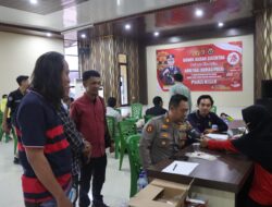 Peringati Hari Jadi Humas Polri ke-73 Jajaran Polres Mesuji Menggelar Kegiatan Donor Darah Serentak