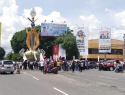 Polisi Kawal Aksi Damai Pendukung Paslon Nomor Urut 2 Di Metro