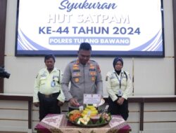 Polees Tulang Bawang Gelar Syukuran Hut Satpam ke.44 James  Sampaikan Pesan Khusus