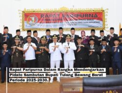 DPRD Tubaba Gelar Rapat Paripurna dalam rangka mendengarkan Pidato sambutan Perdana bupati Tubaba