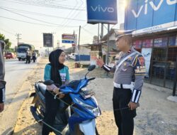 Kasat Lantas Polres Mesuji Sosialisasi Terkait Pemutihan Pajak Kendaraan Bermotor Yang Dilaksanakan Serentak di Provinsi Lampung Terhitung Mulai Tanggal 01 Mei – 31 Juli 2025