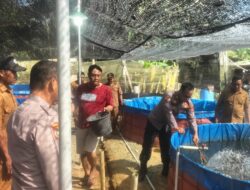 Jajaran Polres Mesuji Dengan Dipimpin Oleh Kabag Ren Selaku Katim Melaksanakan Penilaian Lomba Pekarangan Lahan Bergizi (P2B