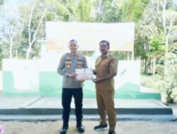 Dalam rangka HUT Bhayangkara ke-79 Jajaran Polres Mesuji memberikan bantuan sosial Pembangunan Fasilitas Air Bersih Dengan Membuatkan Sumur Bor di Desa Rejo