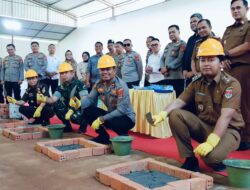 Direktorat Polda Lampung, Jajaran Polres Mesuji Melaksanakan Ground Breaking Serentak Polda Lampung Dan Polres Jajaran
