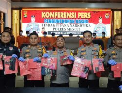 Konferensi Pers Polres Mesuji Atas Keberhasilan Jajaran Sat Res Narkoba Periode 22 Juli Hingga 7 Agustus 2025, Bertempat Di Aula Tri Brata Endra Dharma Laksana