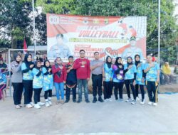 Program Sehat Bersama Kapolres Mesuji Dalam Rangka Memperingati HUT RI ke-80 Terus Berlanjut,Mulai Turnamen Badminton Dan Futsal Kini Turnamen Bola Volly