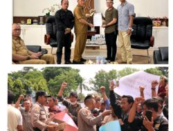 Ratusan Wartawan Melakukan Aksi Di Pemkab Tulang Bawang Minta Kadis Kominfo Mundur