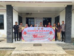 Humas Polres Mesuji Gelar Aksi Donor Darah Meriahkan HUT Ke-74