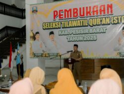 Bupati Pesibar, Dedi Irawan, Secara Resmi Membuka Kegiatan Seleksi Tilawatil Quran (STQ) Tingkat Kabupaten Tahun 2025