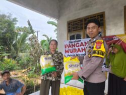 Jajaran Polres Mesuji,Melalui Polsek Simpang Pematang Dan Polsek Tanjung Raya, Gelar Gerakan Pangan Murah (GPM)