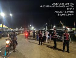 Jajaran Polres Mesuji Menggelar Patroli Skala Besar Dan Pengamanan Pergantian Tahun 2026 Diseluruh Wilayah Hukumnya