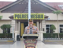Kapolres Mesuji AKBP Dr. Muhammad Firdaus S.Ik, M.H Pimpin Apel Pagi Pertama Di Awal Tahun 2026