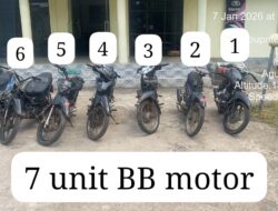 Gabungan Tim Tekab 308 Presisi Polres Mesuji Ungkap Kasus Tindak Pidana Curanmor Yang Terjadi di 7 Tempat TKP