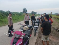 Jajaran Polsek Mesuji Timur Bubarkan Aksi Balap Liar Dipenangkis Arah Desa Pangkal Mas