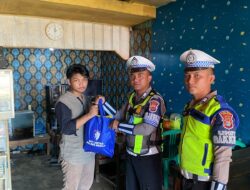 Sat Lantas Polres Mesuji Gelar “TASI BERKAH”, Salurkan Bantuan Beras Kepada Warga Kurang Mampu