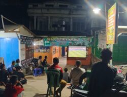 Jajaran Polres Mesuji Bersama Warga Setempat Gelar Nobar Piala Dunia Timnas Portugal vs Kongo