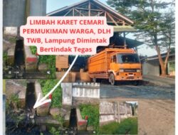 Warga Keluhkan Pencemaran Limbah Dari Gudang Karet Desa Kuripan Tulang Bawang