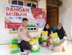 Polsek Tanjung Raya dan Polsek Simpang Pematang Kembali Gelar Gerakan Pangan Murah