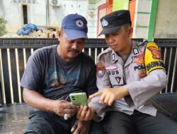 Jajaran Polres Mesuji Melalui Bhabinkamtibmas Giat Sosialisasi Dan pengenalan Aplikasi Siger Lampung Presisi